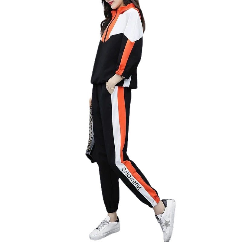 Picture of Leisure sports suit women's 2023 new spring and autumn student loose Korean style slimming fashionable western style sweater two-piece set
