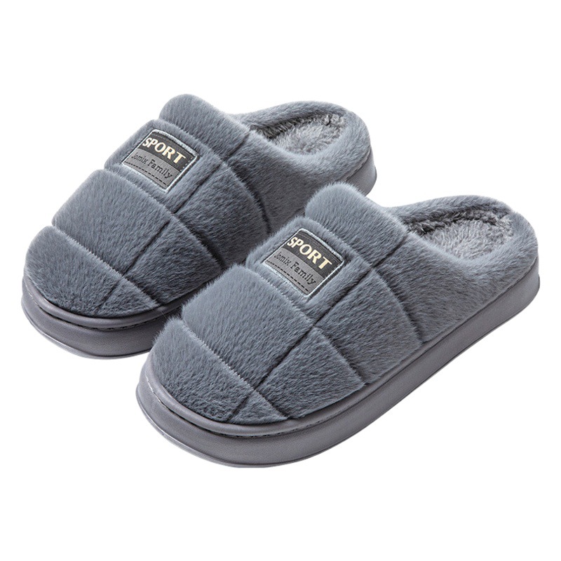 Eva Cotton Slippers Men's Winter Large Size Indoor Home Household Non-Slip Thickeneded Warm Men's Cotton Shoes Supermarket Wholesale