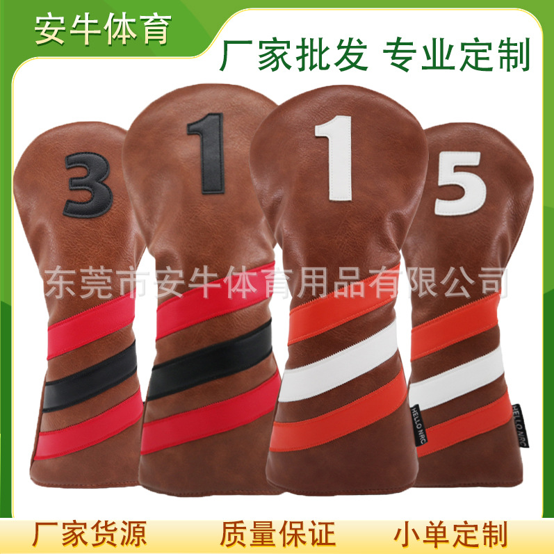 Factory wholesale cross-border new golf club cover pole cover wooden pole cover 1 3 5 X golf suit