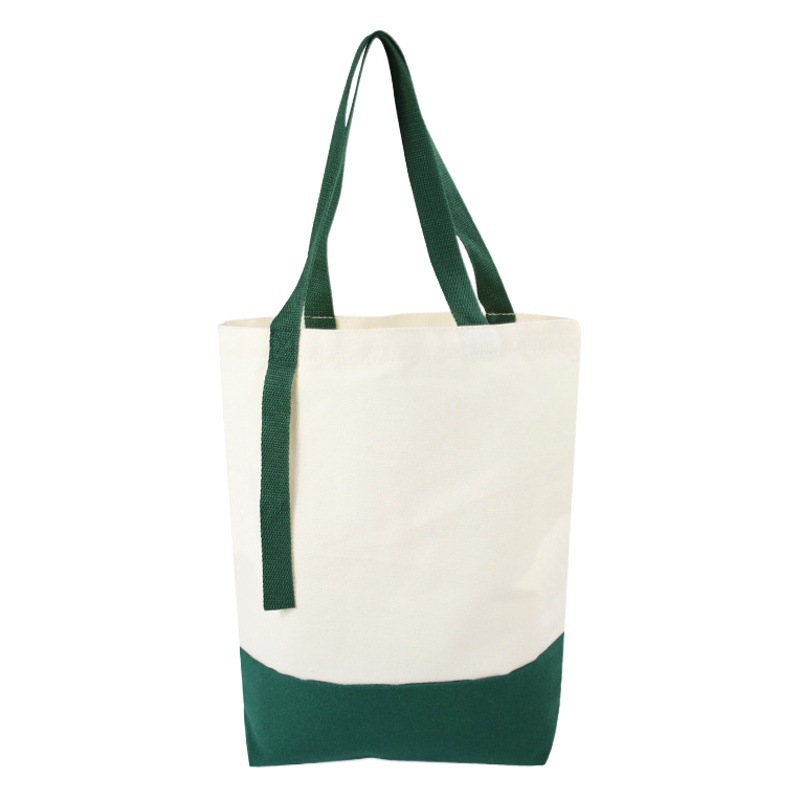 diy spot blank stitching canvas bag printed logo single shoulder portable cotton canvas bag shopping bag printable