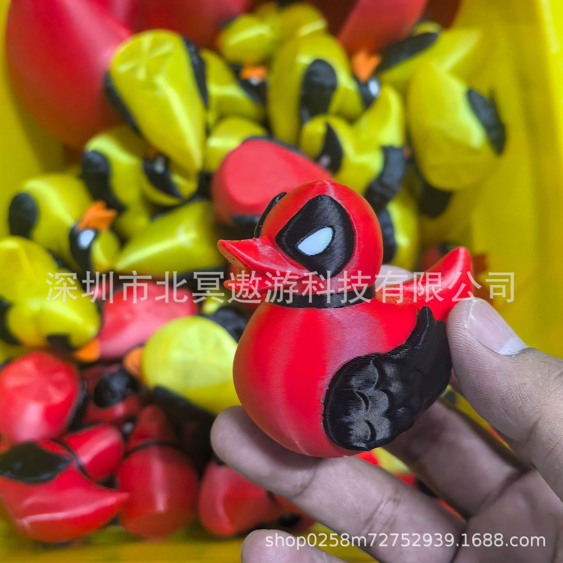Picture of Deadpool and Wolverine Duck New Strange spoof little yellow duck toy car decoration ornaments