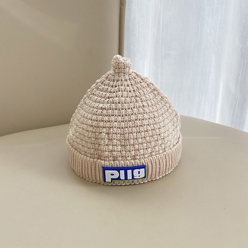 Picture of Children's hat autumn and winter girls' pullover hat Korean-style knitted hat colorful wool hat baby boys' warm earmuffs hat tide
