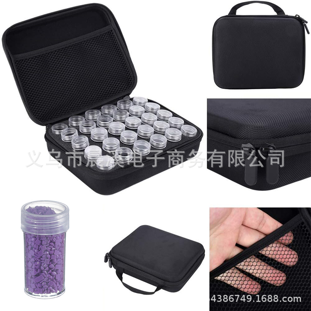 Picture of DIY diamond painting tool 60/120/240 grid drill bottle portable storage bag suit foreign trade new drill