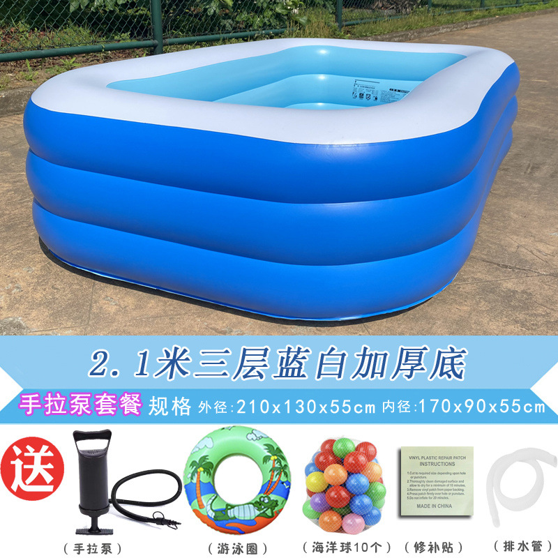 Picture of Inflatable Swimming Pool for Children Thickened Household Extra Large Baby Baby Adult Bath Pool Foldable