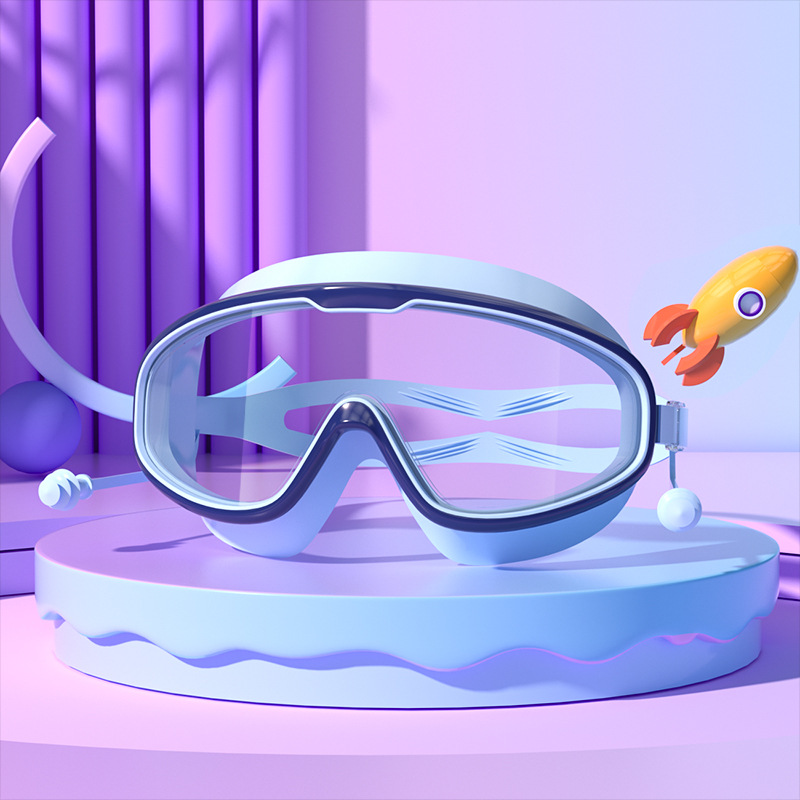 Picture of Factory Direct children's swimming goggles girls boys large frame waterproof anti-fog HD transparent student baby swimming glasses