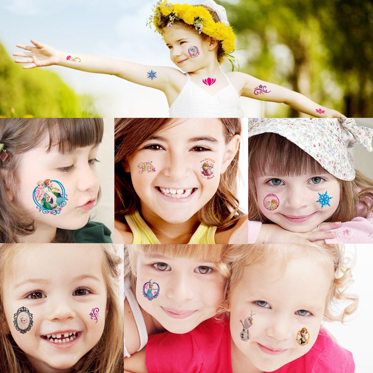 Picture of Frozen Aisha Princess Anna Xuebao Children Tattoo Sticker Birthday Party Tattoo Sticker Water Transfer Sticker