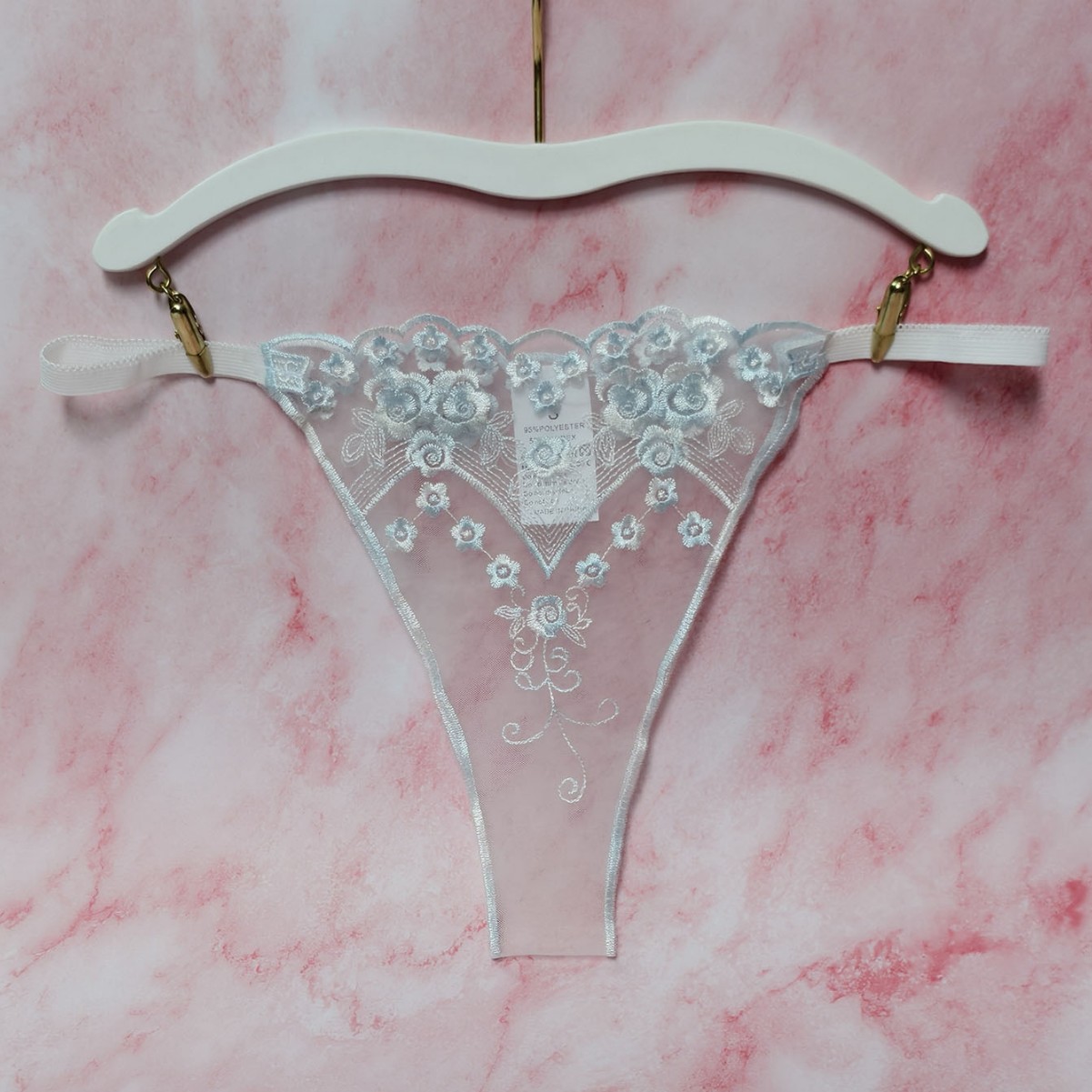 Women's sexy lace sheer thong seduction t-pants mesh low rise panties