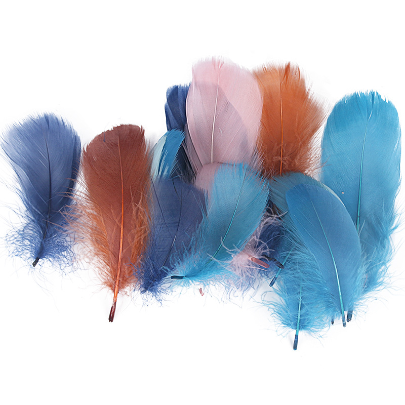Picture of Special offer about 100 colored small floating feathers goose feather diy jewelry festival scene decoration filler feathers