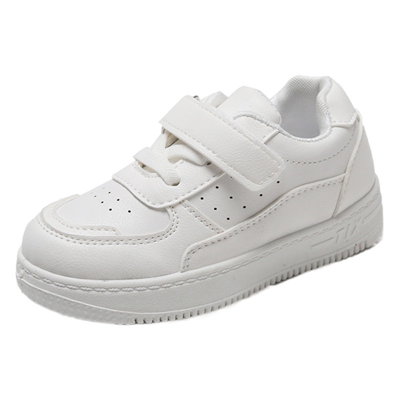 Children's White Shoes 2025 Spring & Fall New Sports Shoes for Boys and Girls Casual Sneakers Leather Soft Sole Baby Shoes Single