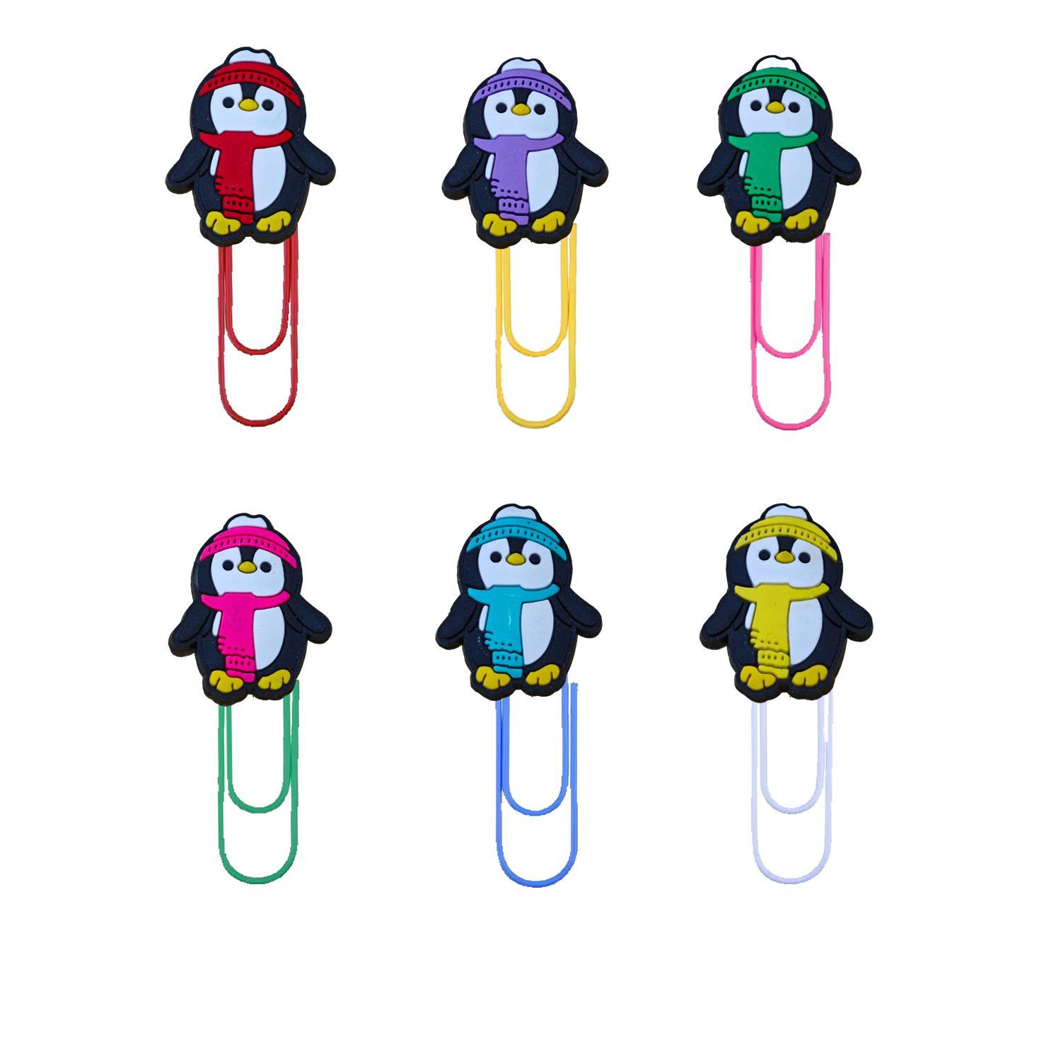 Amazon penguin paper clip Dunhuang color cartoon paper clip bookmark page clip stationery office supplies creative