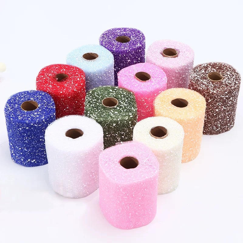 Snow Point Yarn 15cm Wide Snow Point Yarn Rose Bouquet Packing Material Wedding Decoration Mesh Yarn Flower Shop Supplies Handmade