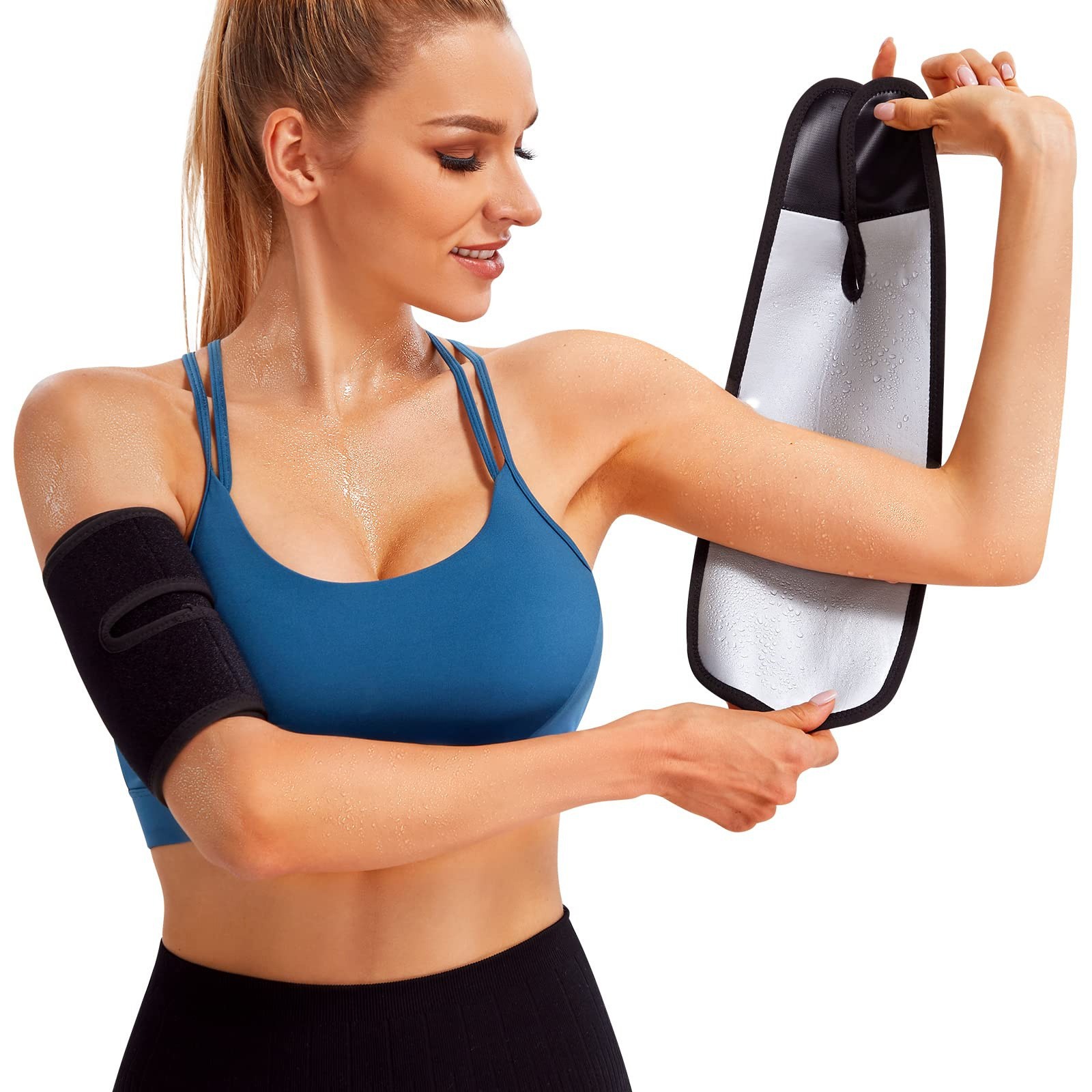 Sauna sweat arm band shaping arm sleeve arm training band butterfly arm band running stuffy sweat arm band