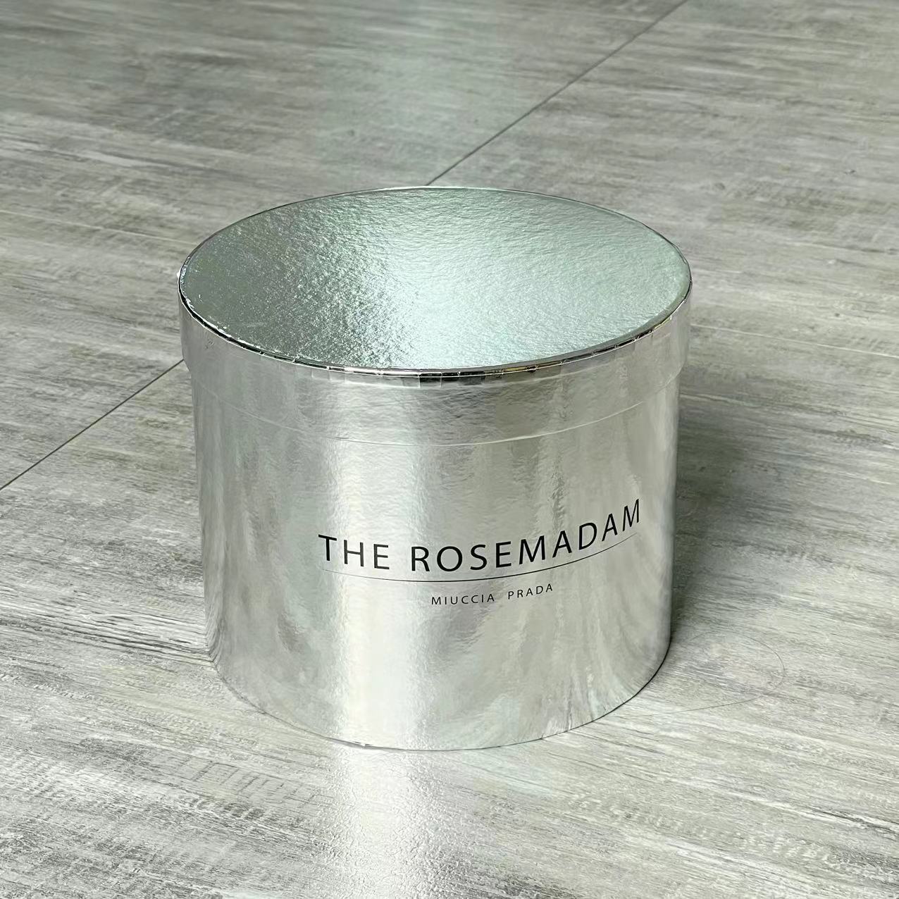 Chinese Valentine's Day Silver Hand-Held Flower Hug Bucket Chinese Valentine's Day Balloon Bouquet Packaging Round Flower Gift Box