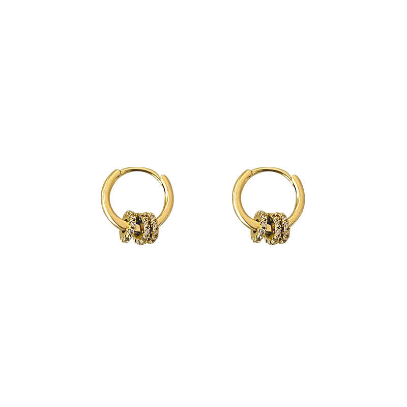 Picture of Exquisite and High-End Earrings 2025 New Trendy Zircon Circle Earrings Korean Elegant Popular Earrings for Women