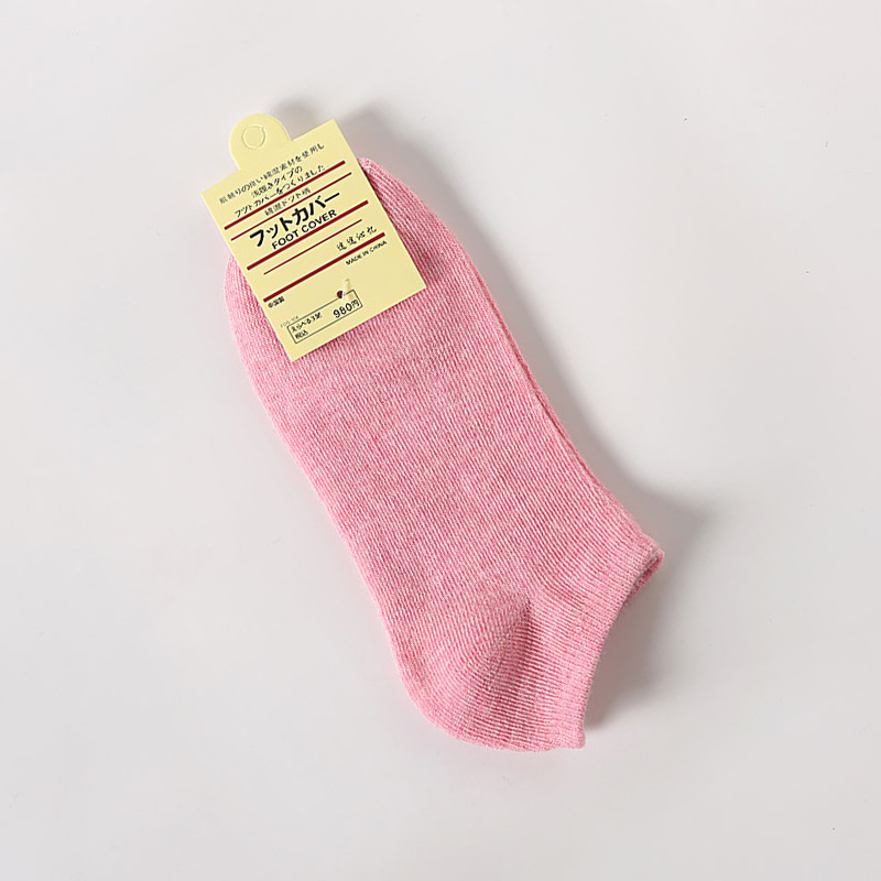 Picture of A generation of solid color cotton socks ladies boat socks shallow plus size gift women socks Zhuji socks wholesale