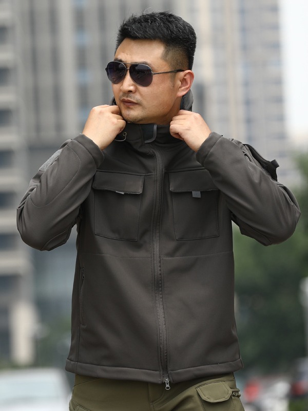 Picture of Cross-border men's autumn and winter TAD shark skin soft shell assault clothing camouflage winter clothing sports outdoor tactical fleece clothing