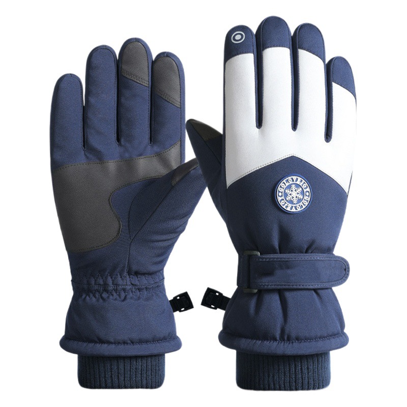 Ski gloves women's winter thick riding electric motorcycle fleece-lined snow men's touch screen outdoor cotton warm cold-proof