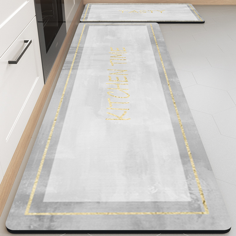 Picture of Soft Diatom Mud Kitchen Mat Oil Absorption Cleaning-Free Household Dirt-Resistant Water Absorption Wear-Resistant Soft Mat Scrub Long Mat