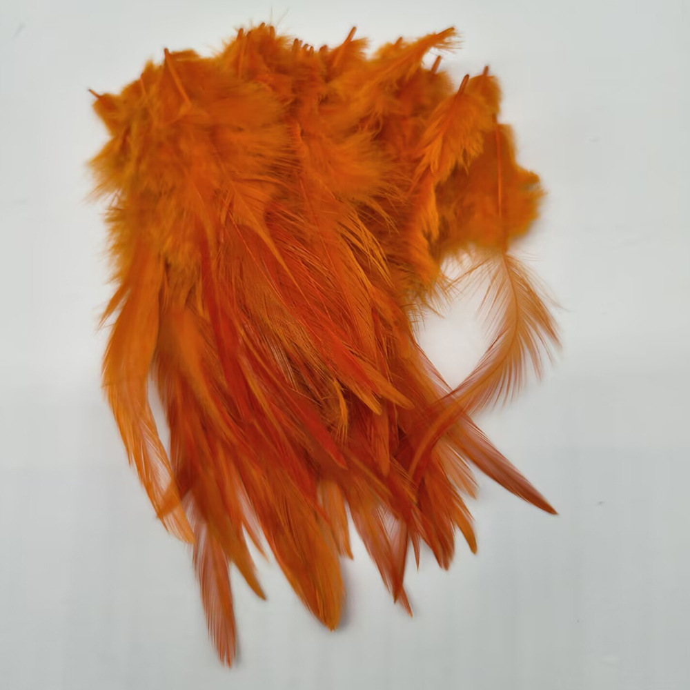 Picture of Feather Wholesale Pointed Hair Color Chicken Feather Big White Pointed Dream Catcher Handmade Crafts Earrings Garment Accessories DIY