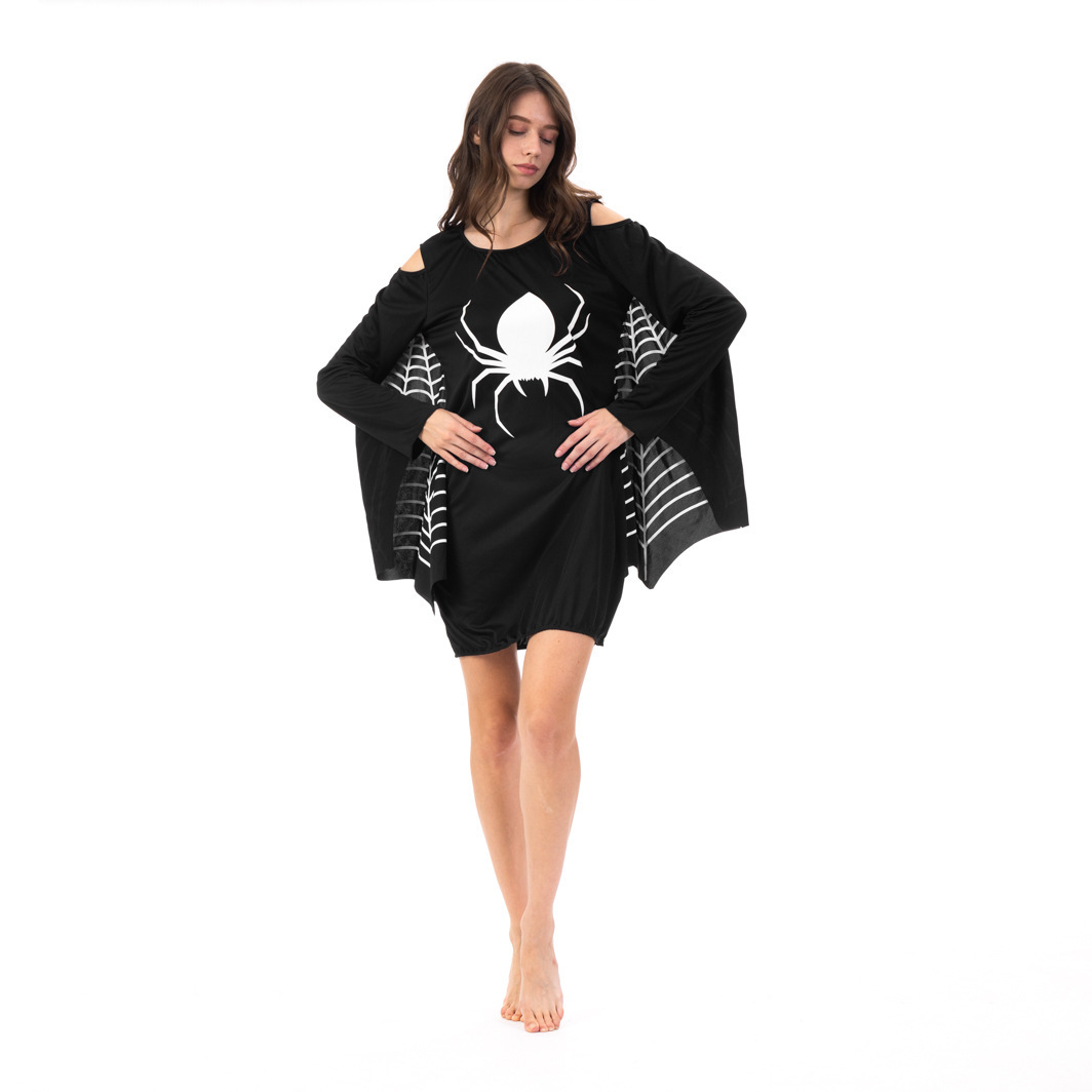 Picture of European and American Cross-border Halloween Halloween Adult Spider Cape Bat Shirt