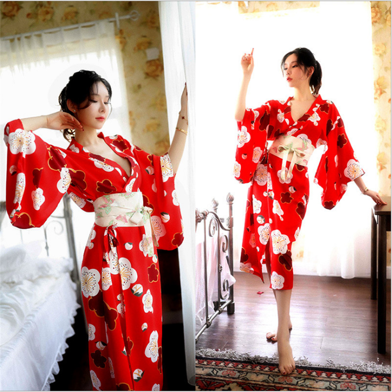 New Japanese style kimono bathrobe extreme temptation sexy sexy lingerie cute cute role play support generation