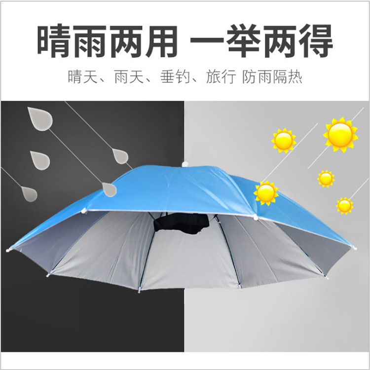Picture of Sunscreen Hat Umbrella 69 Large Head-Mounted Umbrella Stand Umbrella Hat Rainbow Advertising Umbrella Umbrella Fishing Umbrella Fishing Hat