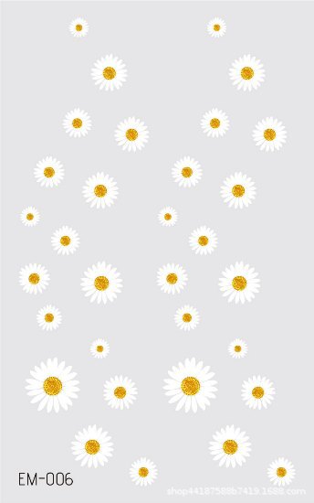 Picture of New Waterproof Sweat-proof Flower Tattoo Sticker Small Fresh Daisy Women's Face Arm Temporary Tattoo Sticker