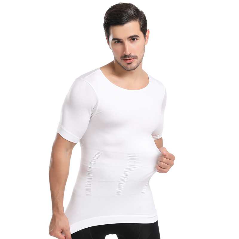 Seamless Seamless Men's Shaper Short-sleeved Puffer Puffer Puffer Short-sleeved Vest slim n lift