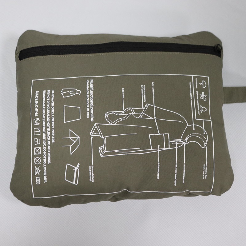 Picture of Tactical Raincoat Outdoor Waterproof Multi-function Anti-rainstorm Pressure Glue Rain Travel Mountaineering Fishing Camping Portable Folding