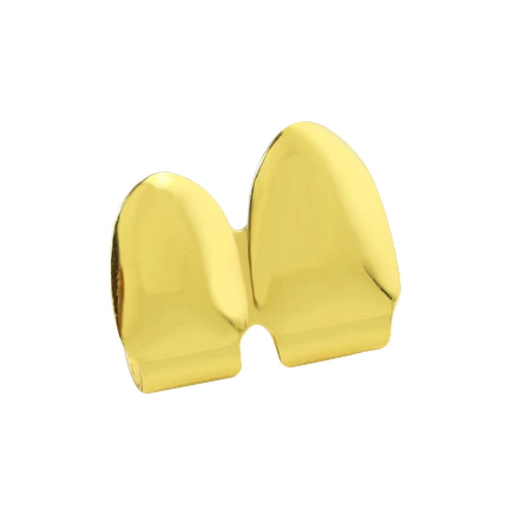 Picture of Cross-border Amazon HIPHOP gold braces double pointed teeth real gold plating hip-hop jewelry braces factory outlet