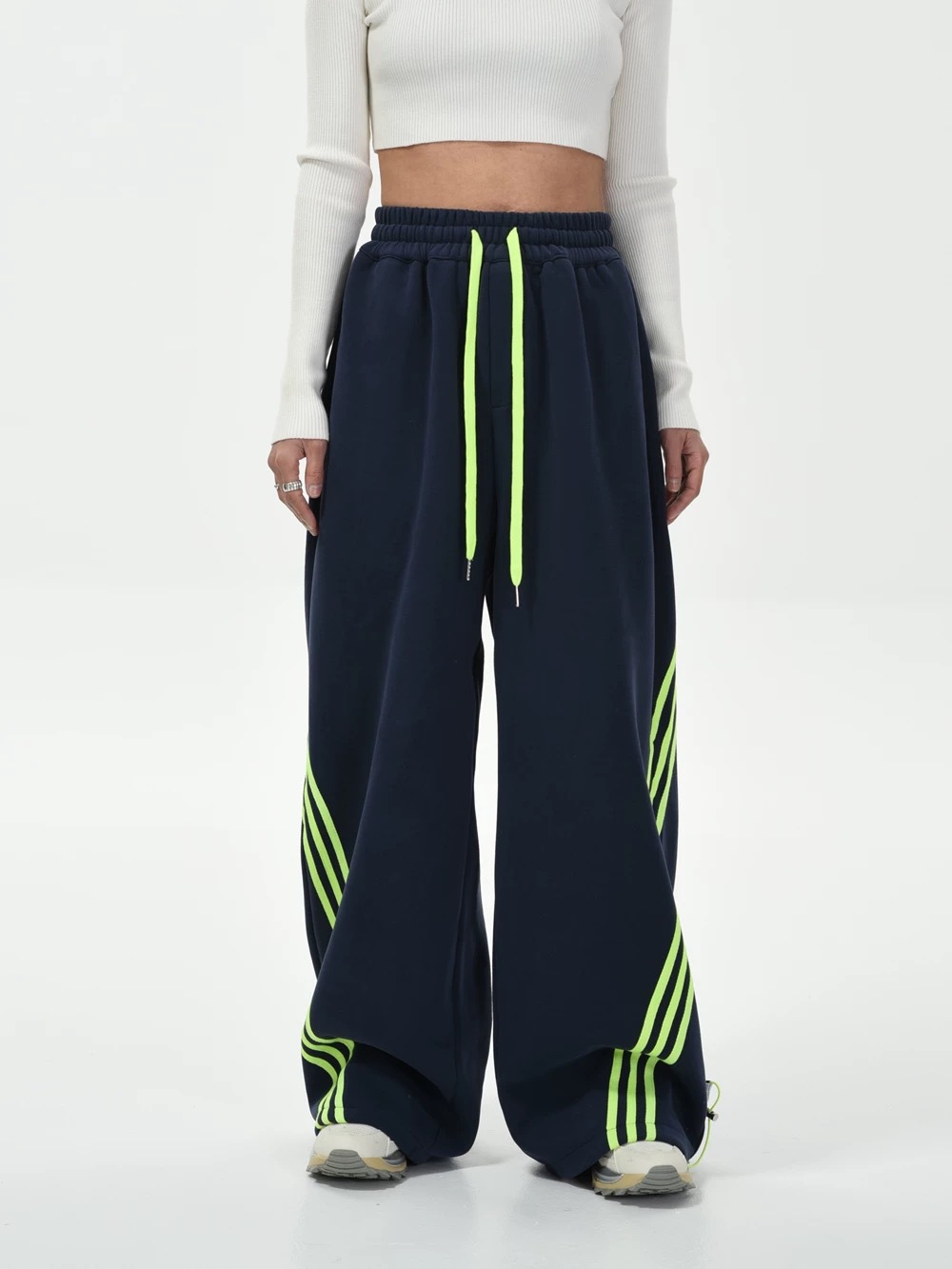 American Sports Pants Women's Spring and Autumn 2024 Leg Loose Wide Leg Pants Draped Casual Straight Pants