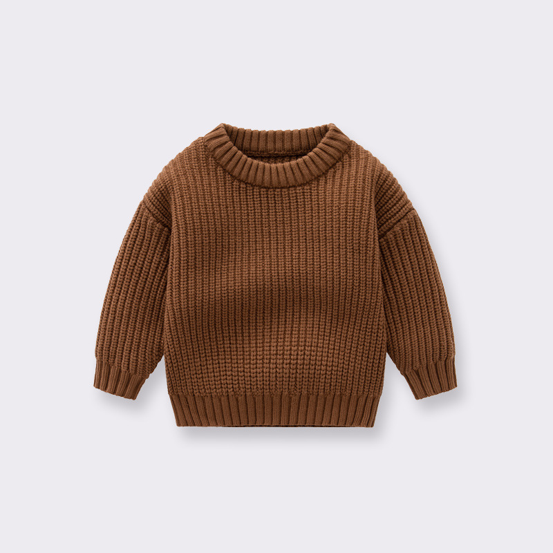 Picture of Foreign Trade Children's Clothing Factory Customized Baby Knitwear Loose Round Neck Girls and Boys Autumn and Winter Baby Knitwears Children's Knitwears