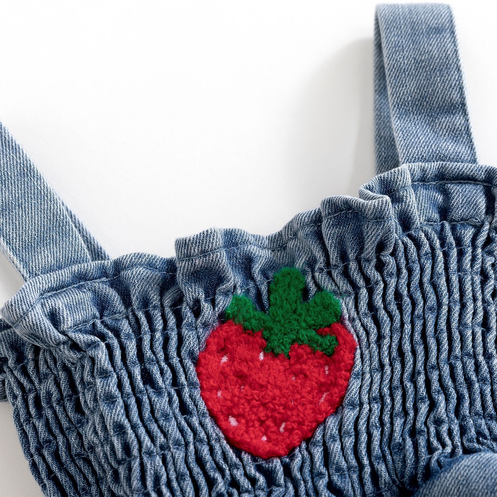 Picture of Cross-border summer new baby girl baby strawberry strap Denim cute ha skirt dress