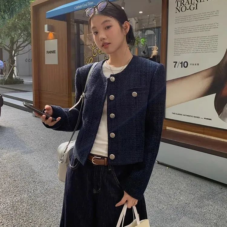 Picture of Chanel Style Coat Short 2024 Long Sleeve Retro Autumn and Winter Elegant High-grade Round Neck New French Top