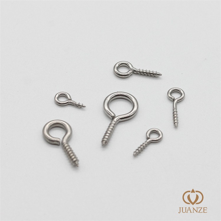 Picture of Stainless steel sheep's eye nail diy beaded jewelry accessories sheep's eye nail sheep's horn nail hole bead pendant button blind box material