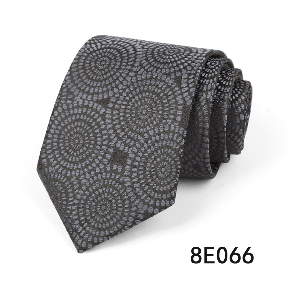 Picture of Men's Tie Business Casual Stripesd Tie 8cm Polyester Jacquard Embroider Print Tie Wholesale Formal Wear