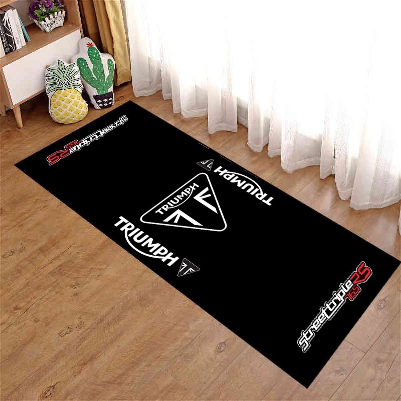 Picture of Motorcycle enthusiast carpet motorcycle display Harley Honda Ducati bedroom bedside blanket cross-border racing floor mat