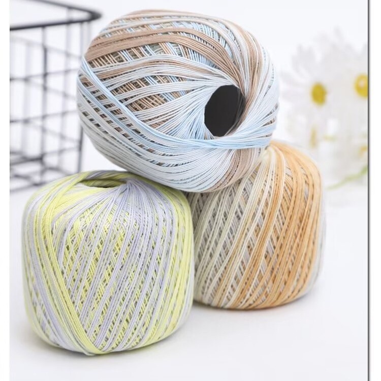 No. 6 long dyed lace thread crochet thread hand-woven shawl coat summer lace thread fine crochet special