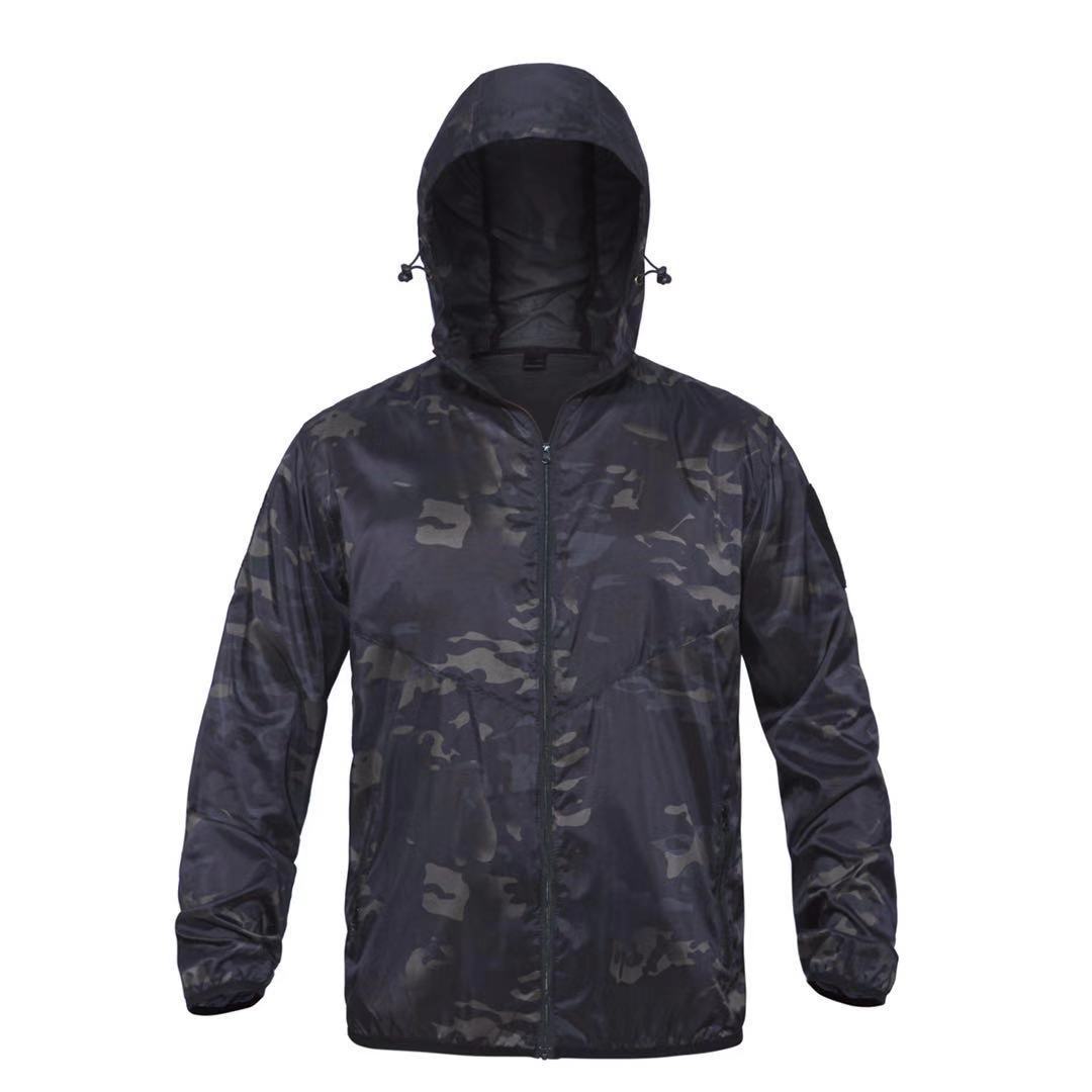 Cross-border Military Eagle Tactical Hooded Camouflage Skin Clothing Outdoor Skin Clothing Tactical Trench Coat Breathable Sunscreen Trench Coat