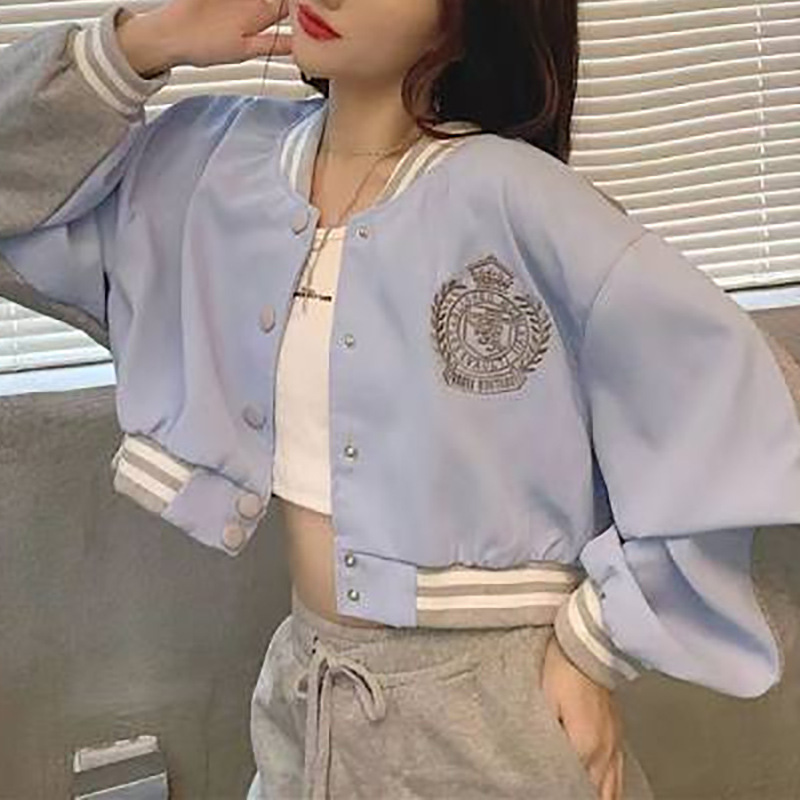 Picture of Small Fresh Outwear Women's Trendy Ins Autumn and Winter New Top Popular Loose Small Fresh Sweatshirt Short Baseball Uniform