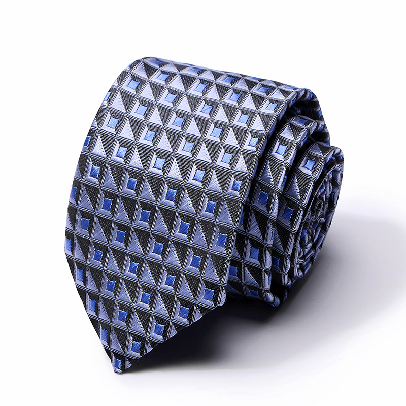 Picture of Tie spot tie polyester silk tie manufacturer 8cm business men's formal wear wedding studio tie