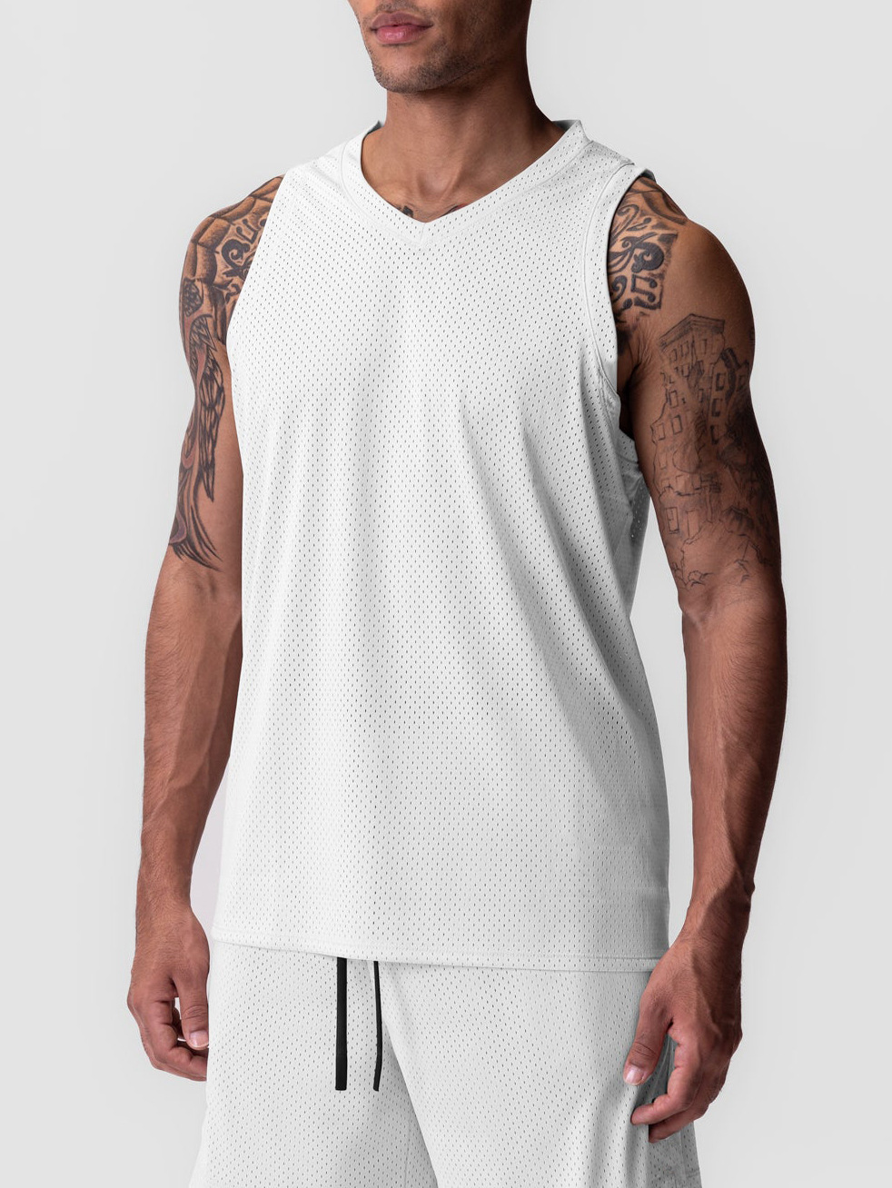 Cross-border new lightweight sports fitness vest men's quick-drying breathable V-neck basketball vest trendy sleeveless waistcoat