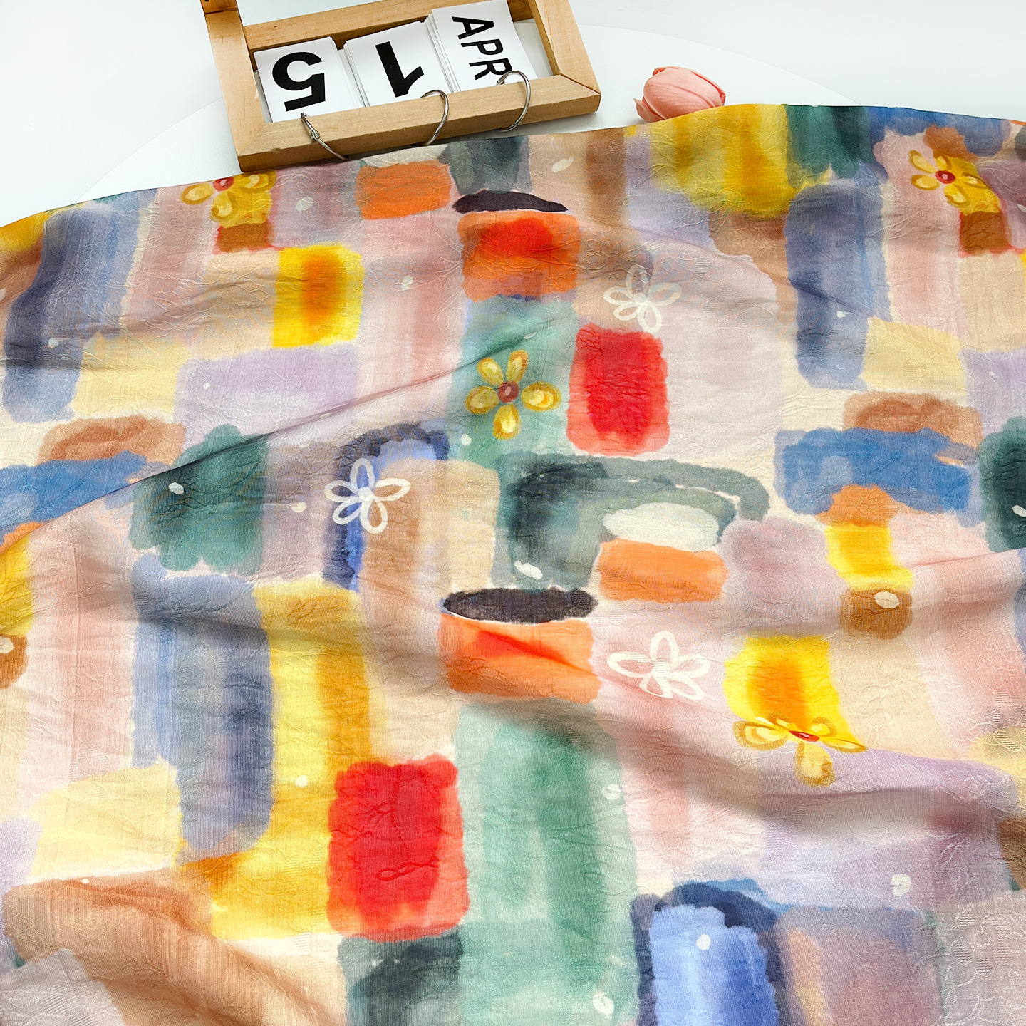 Colorful Tencel Jacquard Fabric New Chinese Style Han Dynasty Cheongsam Dress Fabric 1.0m Price