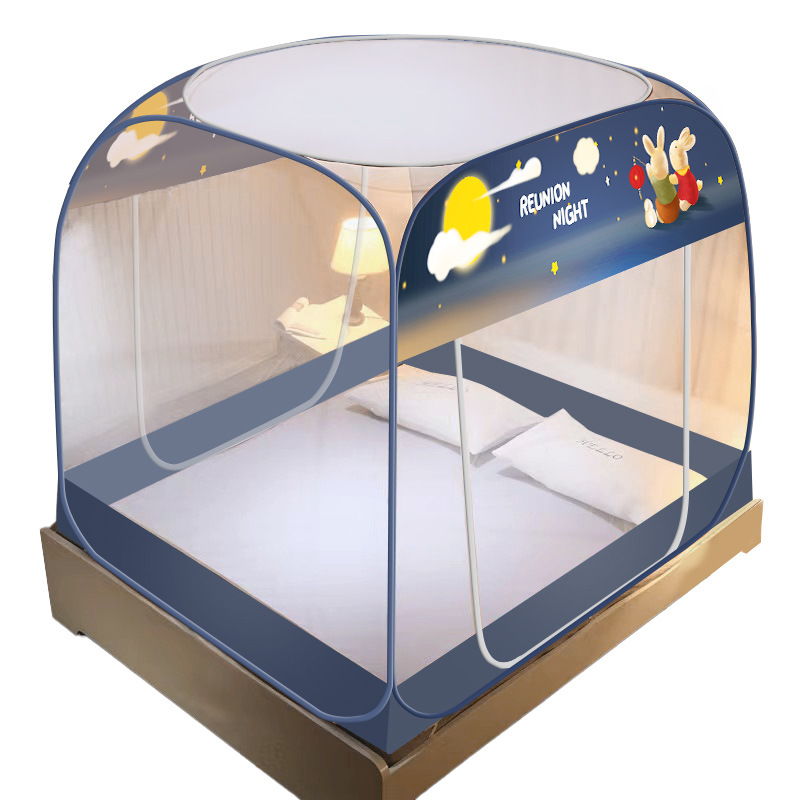 Picture of Yurt mosquito net installation-free cross-border household dormitory foldable zipper dustproof bottomless manufacturers foreign trade wholesale