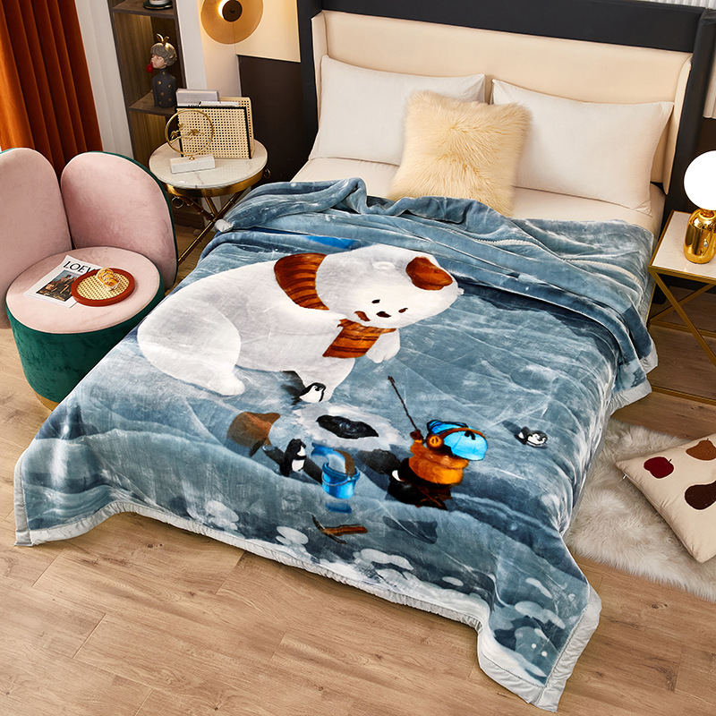 Picture of Raschel Blanket Double Thickened Blanket Super Soft Fleece Blanket Cover Blanket Wedding Red Blanket Warm Blanket Gift Wholesale