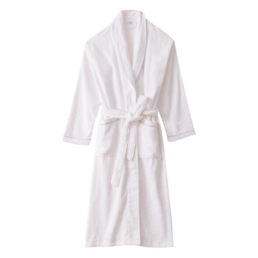 Unprinted Japanese-style Good Cotton Four-season Bathrobe Bathrobe Pajamas Pajamas terry fabric absorbent extended upgrade