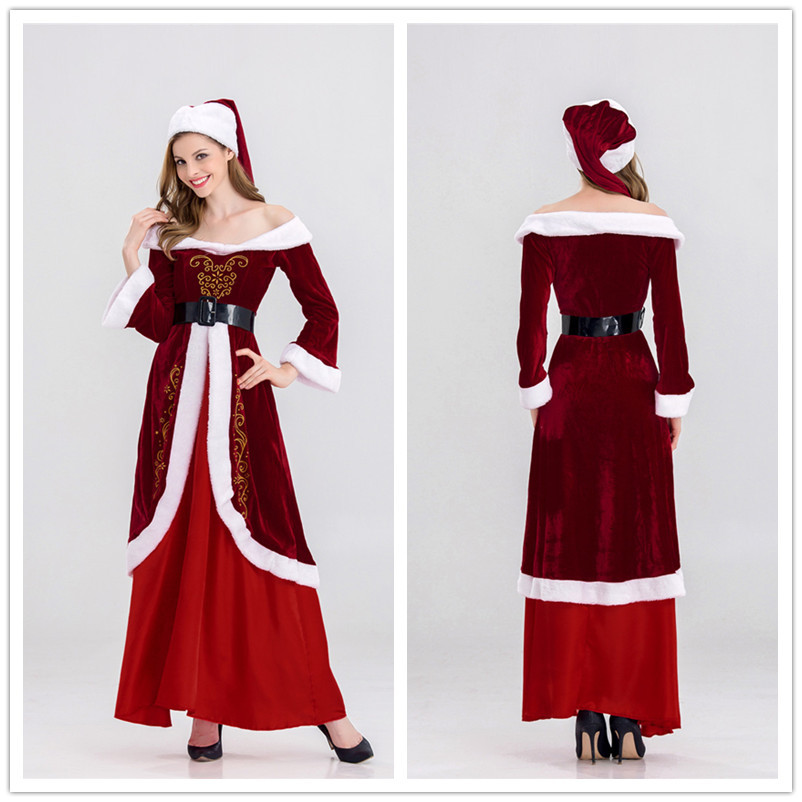 Christmas Costume Christmas Costume Adult Long Sleeve Queen Costume Christmas Queen Cosplay Costume Stage Costume