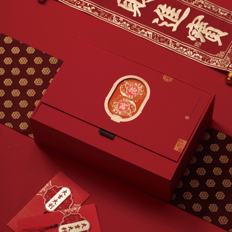 Houli Lu Tea Packaging Fuding White Tea Dahongpao Wuyi Rock Tea Custom LOGO Tea Gift Box Empty Box
