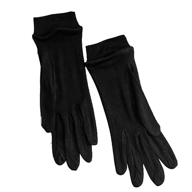 Picture of Tangge Mulberry Silk Knitted Silk Gloves Sunscreen Moisturizing Moisturizing White Sleeping Gloves for Women