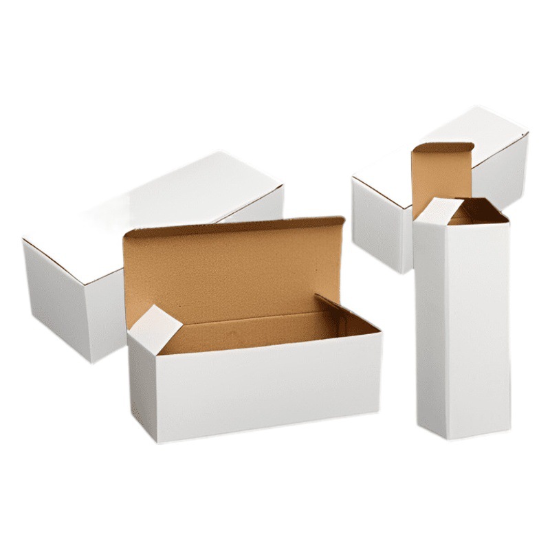 White box gift packaging white card box color box corrugated box bottle opener universal rectangular paper box white packaging box